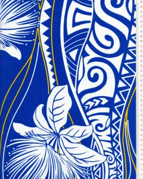 Polynesian fabric VAI Blue - Tissushop